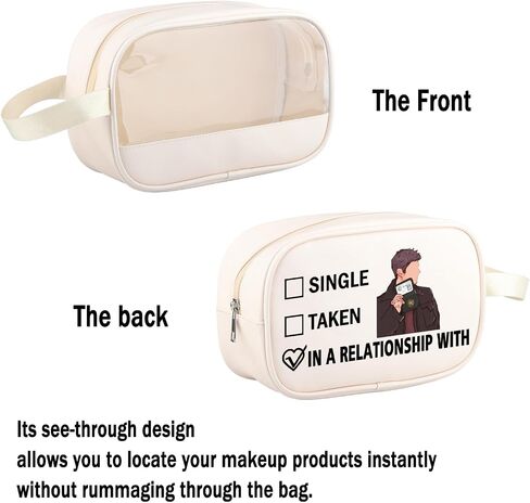G2TUP Jensen هدية ملهمة للمواعدة العقلية Jensen A حقيبة مكياج Dean Winchester Fan حقيبة مستحضرات التجميل Jensen A Merch (Jensen A White Bag) in Saudi Arabia