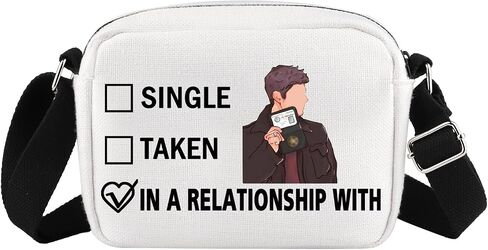 G2TUP Jensen A Inspired Gift Mentally Dating Jensen A Makeup Bag Dean Winchester Fan Cosmetic Bag Jensen A Merch (Jensen A White Bag) in Kuwait