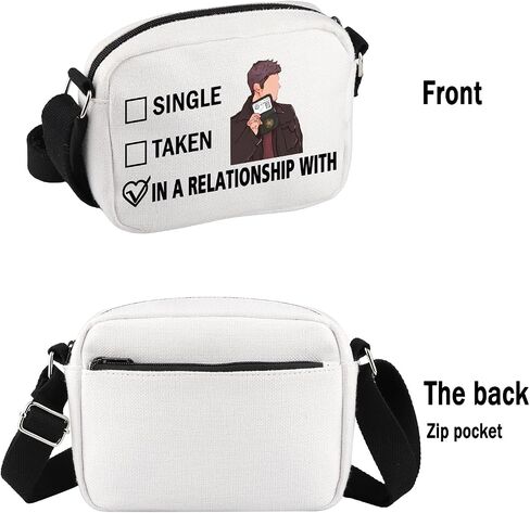 G2TUP Jensen A Inspired Gift Mentally Dating Jensen A Makeup Bag Dean Winchester Fan Cosmetic Bag Jensen A Merch (Jensen A White Bag) in Kuwait