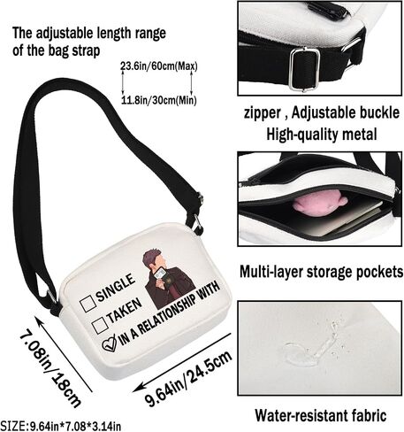 G2TUP Jensen A Inspired Gift Mentally Dating Jensen A Makeup Bag Dean Winchester Fan Cosmetic Bag Jensen A Merch (Jensen A White Bag) in Kuwait