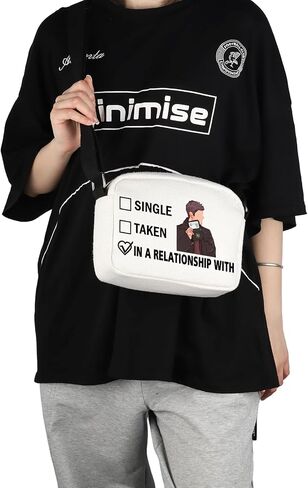 G2TUP Jensen A Inspired Gift Mentally Dating Jensen A Makeup Bag Dean Winchester Fan Cosmetic Bag Jensen A Merch (Jensen A White Bag) in Kuwait