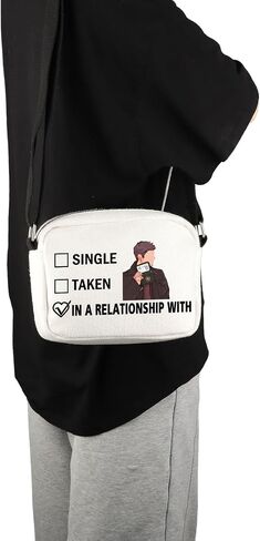 G2TUP Jensen A Inspired Gift Mentally Dating Jensen A Makeup Bag Dean Winchester Fan Cosmetic Bag Jensen A Merch (Jensen A White Bag) in Kuwait