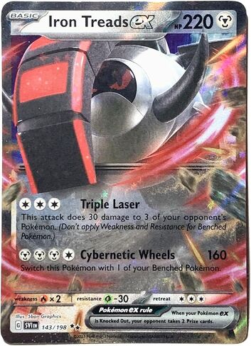 Pokemon - Iron Treads ex 143/198 - Scarlet & Violet - Double Rare - Holo Full Art in Saudi Arabia