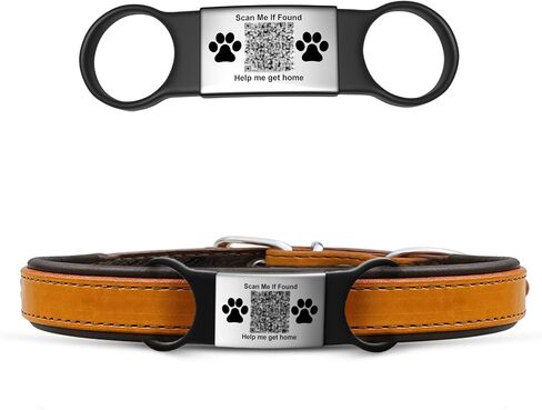 رمز QR Dog Cat Pet Tags Laser محفورة من الفولاذ المقاوم للصدأ - تنبيهات الفحص في الوقت الفعلي وملف تعريف أليف رقمي قابل للمشاركة ، لا توجد رسوم اشتراك ، لا توجد حواف حادة مصقولة قوس مستطيلة مستطيلة. in Kuwait