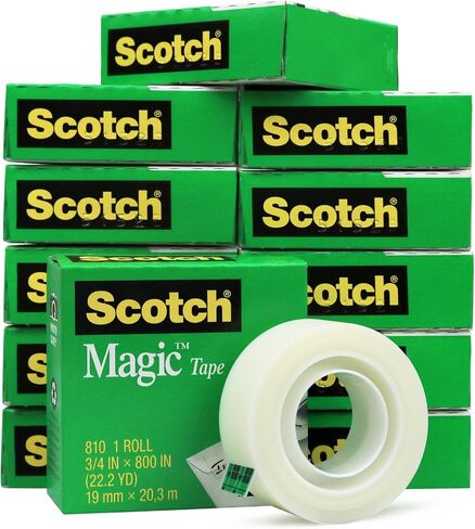 Scotch 810 Roll Magic Tape, 3/4" x 800" (22.2 YD) - 12 Rolls in Saudi Arabia