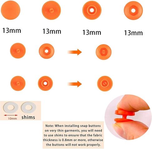 IMNTHO 140 Sets Plastic Snaps,T5 Snap Buttons No Need Tools, No-Sew Snap Buttons for DIY Crafts Clothes Sewing (14 Color) in Kuwait