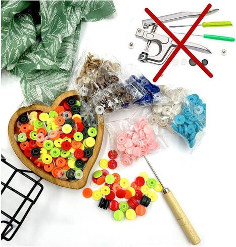 IMNTHO 140 Sets Plastic Snaps,T5 Snap Buttons No Need Tools, No-Sew Snap Buttons for DIY Crafts Clothes Sewing (14 Color) in Kuwait