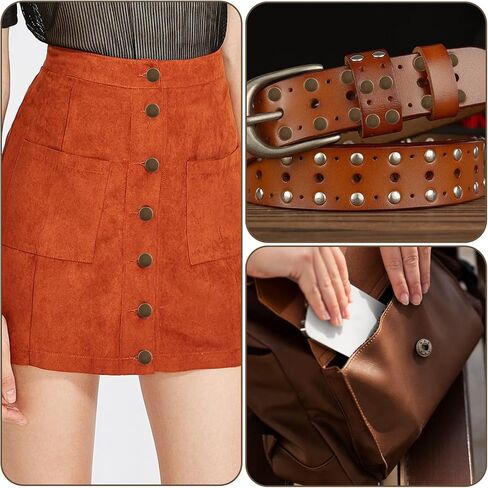 24 مجموعة أدوات ثقيلة Dutyleather Snap ، أزرار Snap Metal Snap 15mm مع مجموعة أزرار الضغط الثقيلة مع 4 أجهزة PCS أزرار لقطات الجلود لسترات الجينز الجينز Canvas أكياس (البرونز) in Saudi Arabia