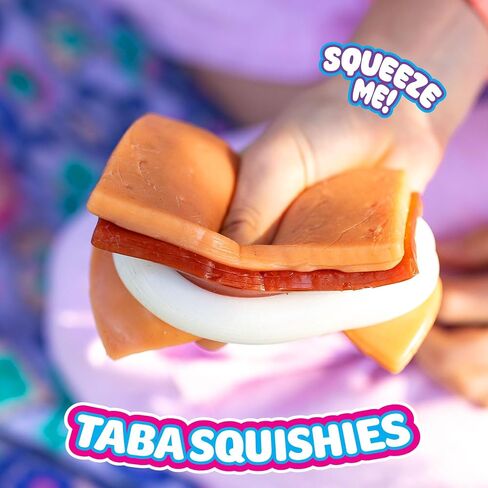 Taba Squishy - S'More (Jumbo) Large, 3.5" Super Soft & Sticky Layered TABA Squishies - Squish, Squeeze, Great for Stress Relief - Sensory / Fidget Play Food Squishy Toys for Kids and Adults in Saudi Arabia