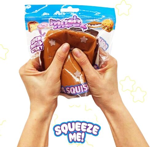 Taba Squishy - S'More (Jumbo) Large, 3.5" Super Soft & Sticky Layered TABA Squishies - Squish, Squeeze, Great for Stress Relief - Sensory / Fidget Play Food Squishy Toys for Kids and Adults in Saudi Arabia