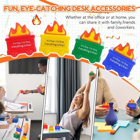 Shappy 4 PCS Humpster الإجهاد كرات التخفيف من القلق القلق هدية هدية PU كرات الإجهاد للبالغين علاج الهدايا التقدير لزميل العمل في المكتب (ملون) in Kuwait