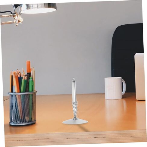 STOBOK Secure Counter Desk Pen with Chain Sleek Metal Gel Pen for Office Supplies Smooth Writing with Refill for Reception and Public Spaces Desk Accessory for Men and Women in Saudi Arabia