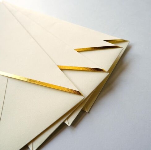 Money Envelopes – V-Flap Foil Border Luxury Gifting Money Envelopes (3" x 7") – Perfect for Weddings, Invitations, Baby Showers, Photos, Graduations, and Birthdays (Ivory, 50 Pack) in Kuwait