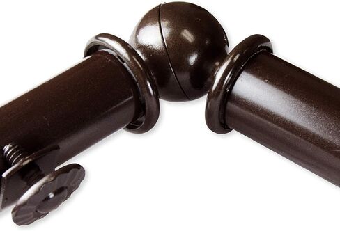 Rod Desyne 13/16" Nathan 4-Sided Bay Window Curtain Rod, Antique Brass in Saudi Arabia