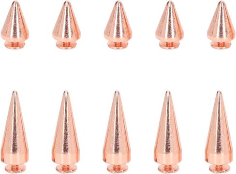 Punk Cone Spikes Studs 10 Pcs Spike Screw Rivets Bags Clothes Shoes Decorative Nails Screws Punk Rose Gold Clothing Decoration Luggage Accessories Leather Leathercraft Rivets in Saudi Arabia