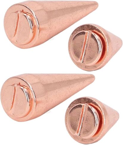 Punk Cone Spikes Studs 10 Pcs Spike Screw Rivets Bags Clothes Shoes Decorative Nails Screws Punk Rose Gold Clothing Decoration Luggage Accessories Leather Leathercraft Rivets in Saudi Arabia