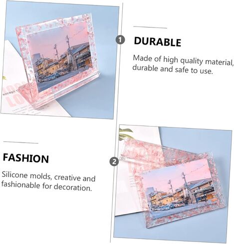 1pc Silicone Photo Frame Mold Epoxy Silicone for Craft Projects Create Unique and Frames Easy to Use and for Gifting in Saudi Arabia