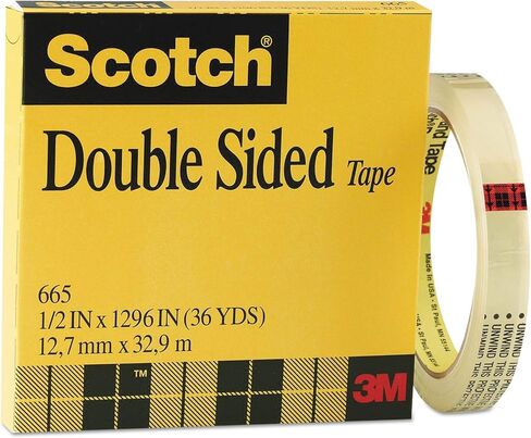 Double-Sided Tape, 1/2" x 1296", 3" Core, Clear in Saudi Arabia