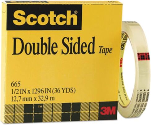 Double-Sided Tape, 1/2" x 1296", 3" Core, Clear in Saudi Arabia