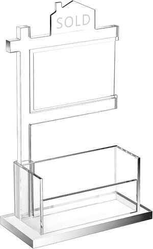 حامل بطاقة العمل العقارية chunful هدايا Acrylic Clear Real Estate Movels Work Pusiness Display Supply Supplies Open House Collects 3. 5 × 2 بوصة لوكلاء المنزل (الكلاسيكيات) in Saudi Arabia