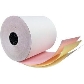 3 طلاء 3 "بوصة 65 قدمًا (50 لفائف) أبيض/كناري/ورق مطبخ بدون كربون وردي 50 لفات TMU 220 ورقة أمريكا (3 فول 3" بوصة 65 قدمًا) in Kuwait