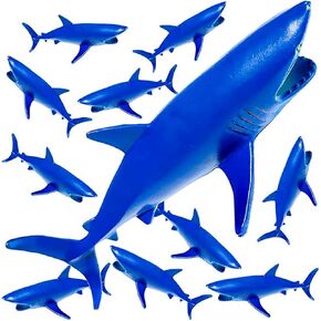 10pcs Plastic Sharks for Drinks, Shark Decor for Shark Party, Vinyl Sharks for Drinks, Lemonade in Saudi Arabia