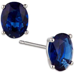 Nadri Oval Stud Earrings - 18k Rhodium Sterling Silver Stud Earrings for Women, Large Oval Cubic Zirconia Earrings, Exquisite Earring Studs For Women in Kuwait