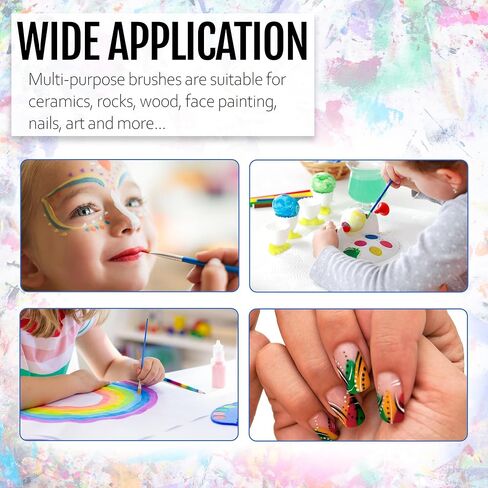 60 قطعة نصيحة مدببة مجموعة فرشاة الطلاء الصغيرة ، الجزء الأكبر ، الحرف N 'Arts in Saudi Arabia