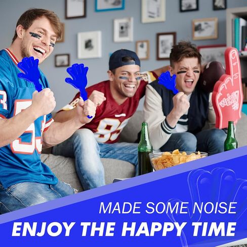 24 Pcs Hand Clappers Noisemakers 7.5 Inch Clappers Noisemakers Plastic Hand Clappers for Birthdays Game Football Sporting Events Cheers Supplies Dance Basketball Football Noisemakers(Black) in Saudi Arabia