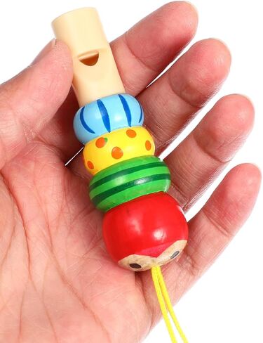 NUOBESTY Whistle Toys, 3pcs Animal Wood Whistles for Kids Wooden Children Music Instrument Educational Toys for Party Favors, Interactive Toys (Random Style) in Saudi Arabia