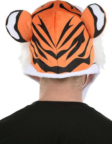 Tiger Jawesome Plush Hat - ملاءمة قابلة للتعديل مع الجيب المخفي ، أغطية رأس ملحق الأزياء in Saudi Arabia