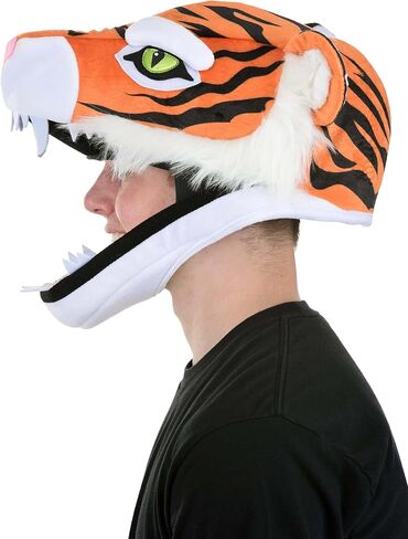 Tiger Jawesome Plush Hat - ملاءمة قابلة للتعديل مع الجيب المخفي ، أغطية رأس ملحق الأزياء in Saudi Arabia