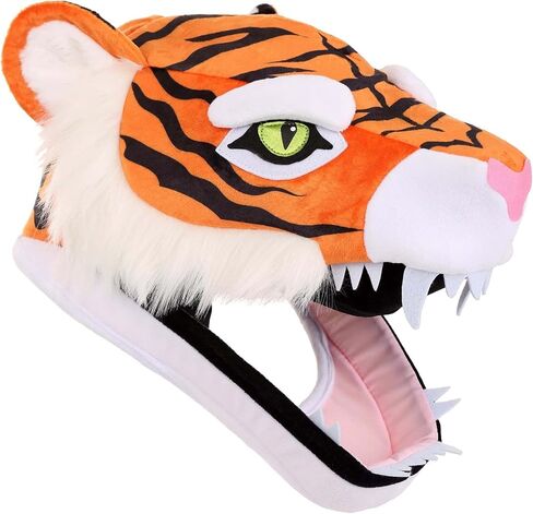Tiger Jawesome Plush Hat - ملاءمة قابلة للتعديل مع الجيب المخفي ، أغطية رأس ملحق الأزياء in Saudi Arabia