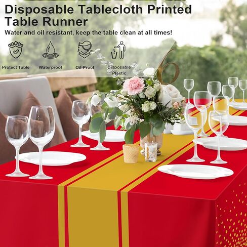 2 Pack Blue and Silver Tablecloth Party Decorations Plastic Blue Tablecloth Printed Silver Table Runner 54 x108 Inch Disposable Rectangle Table Cover for Birthday Wedding Graduation in Saudi Arabia