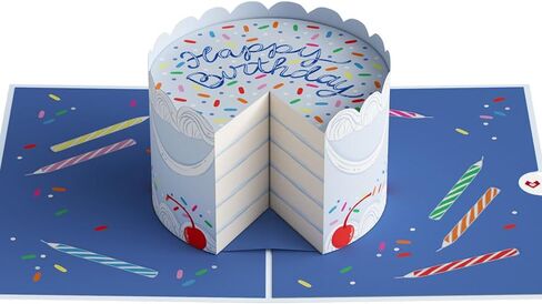 Lovepop Happy Birthday Balloon Box Pop-Up Card – Birthday Card with Pop-Up Gift – Handcrafted 3D Pop-Up Greeting Card – Birthday Card, 3.9 x 5" in Kuwait