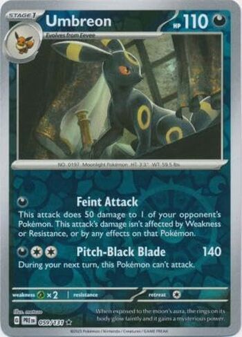 Pokemon - Umbreon 059/131 Evolutions Prismatic - بطاقة فردية عكسية in Kuwait