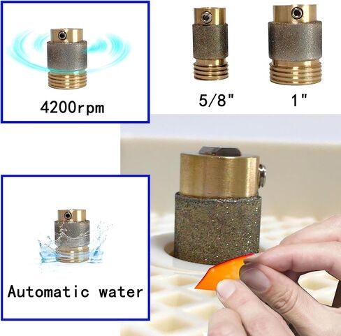 Stained Glass Grinder with 5/8" & 1" Diamond Grinder Bit, Acrylic Baffle, 4200RPM Stain Glass DIY Tool, Blue in Saudi Arabia