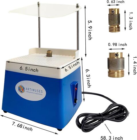 Stained Glass Grinder with 5/8" & 1" Diamond Grinder Bit, Acrylic Baffle, 4200RPM Stain Glass DIY Tool, Blue in Saudi Arabia