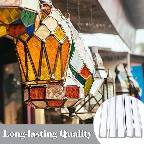 Mornerro 15 PCS 30 ft 1/8 "جاءت هواية على شكل حرف U لإمدادات زجاجية ملون من الزجاج الملون ، 2 قدم لكل منها in Kuwait