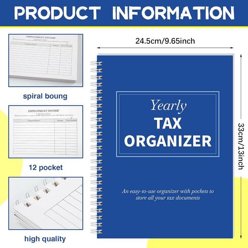 Faccito 2 Pack Organizer Organizer 13 "x9.7" منظم سجلات الضرائب مع 12 جيوب المجلد المجلس المجلد in Saudi Arabia