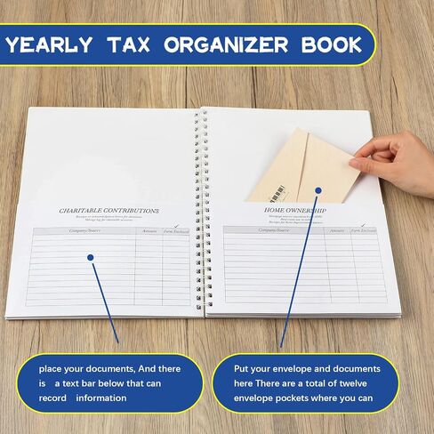Faccito 2 Pack Organizer Organizer 13 "x9.7" منظم سجلات الضرائب مع 12 جيوب المجلد المجلس المجلد in Saudi Arabia