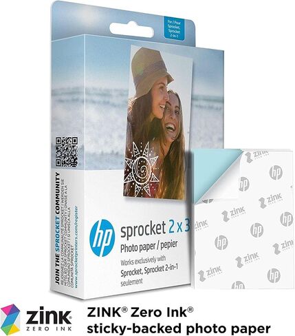 Suburban Sophistication 2x3 Zink Sticky-Backed Photo Paper - 100 Sheets, Smudge-Proof, Blot-Proof, Water-Proof, Stick on Most Surfaces in Saudi Arabia