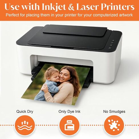 400 Sheets Glossy Photo Paper, Photo Paper 4x6 in Glossy Double Sided Photos Paper 200 gsm Card Stock for Inkjet Printing Printer Making Pictures Calendar Greeting Card Printing in Saudi Arabia
