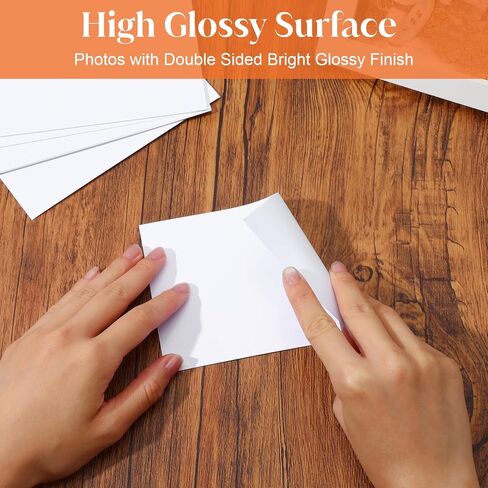 400 Sheets Glossy Photo Paper, Photo Paper 4x6 in Glossy Double Sided Photos Paper 200 gsm Card Stock for Inkjet Printing Printer Making Pictures Calendar Greeting Card Printing in Saudi Arabia