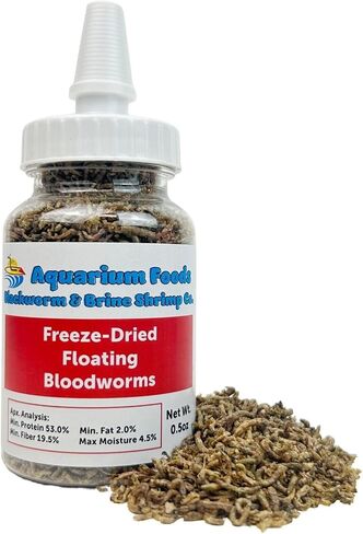 Aquatic Foods Inc. Freeze-Dried Bloodworms, Our Grade A Floating Bloodworms for All Freshwater Fish, Marines Corals, Anemones, Baby Pond Fish…0.5oz Squeeze Bottle in Saudi Arabia