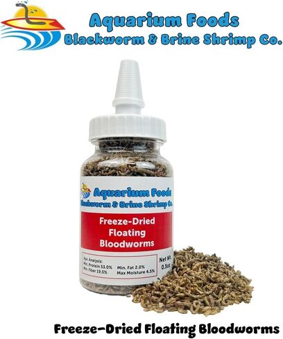 Aquatic Foods Inc. Freeze-Dried Bloodworms, Our Grade A Floating Bloodworms for All Freshwater Fish, Marines Corals, Anemones, Baby Pond Fish…0.5oz Squeeze Bottle in Saudi Arabia