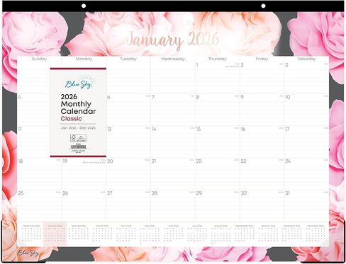 2026 Blue Sky Monthly Desk Pad Calendar, 22" x 17", Joselyn, January To December, 102714 in Saudi Arabia