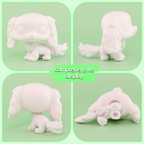 قواعد فارغة بيضاء مخصصة ، شخصيات عمل DIY Pet Toy - 010 Collie (One Ear Cocked) حيوان لطيف ، قواعد فارغة لإكسسوارات الكلاب LPS in Saudi Arabia