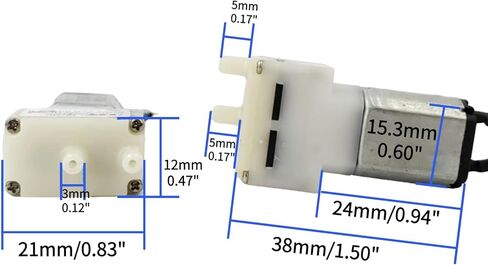 CONQUERALL 2PCS DC 5V double hole pumping oxygen pump 030 mini diaphragm air pump for breast pump, massager in Kuwait