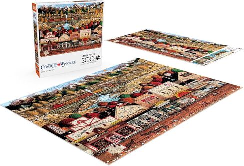 Buffalo Games - Charles Wysocki - Nantucket Flower Shop - 300 Large Piece Jigsaw Puzzle for Adults Challenging Puzzle Perfect for Game Nights - Finished Puzzle Size is 21.25 x 15.00 in Saudi Arabia